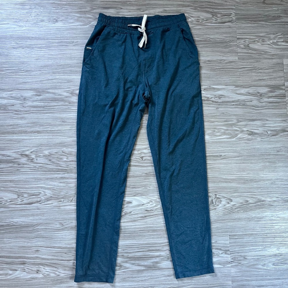 Vuori Ponto Performance Pants Mens S Blue Heather DreamKnit Joggers 30" Inseam